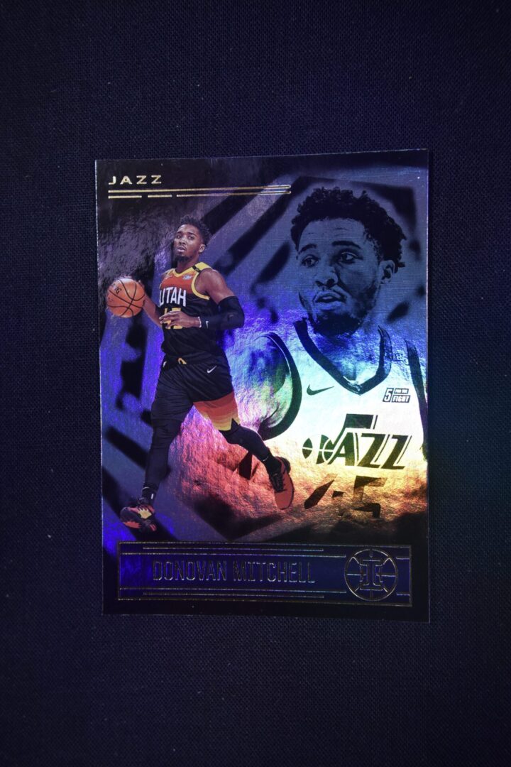 Donovan Mitchell Utah Jazz basketball card.