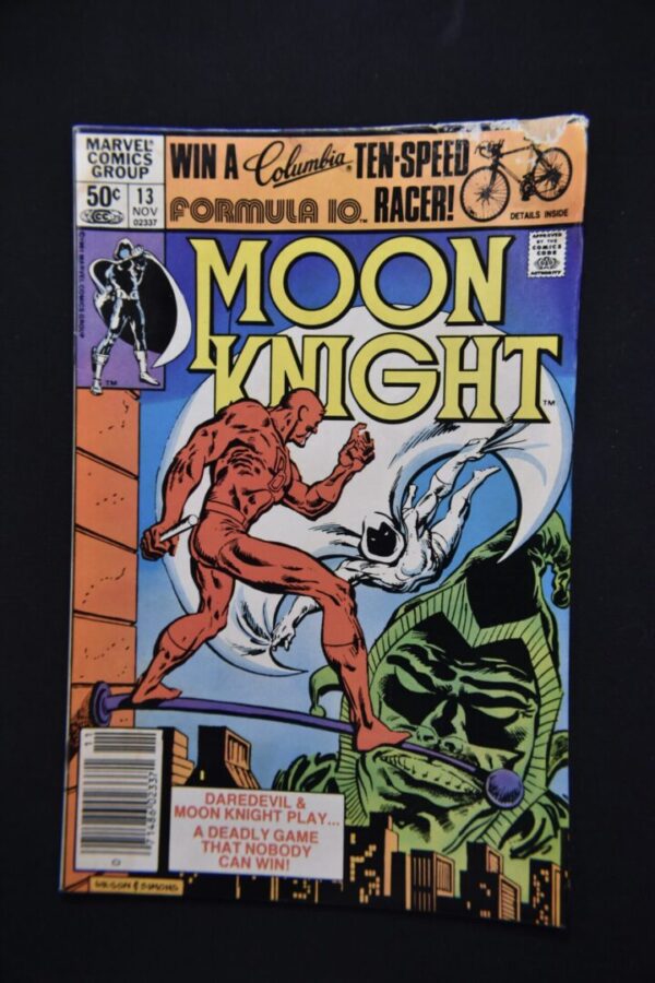 Moon Knight comic book cover with Daredevil.