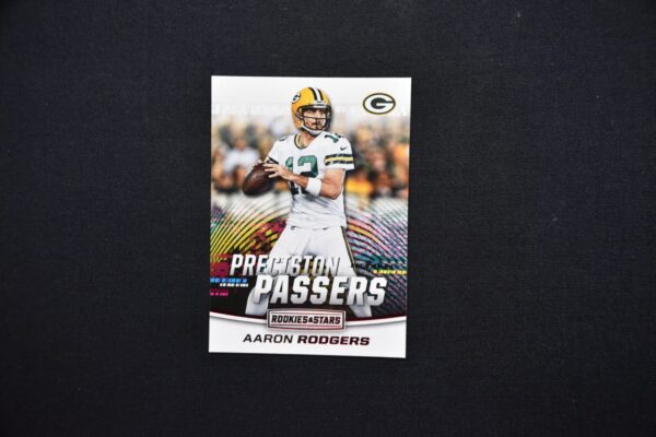 Aaron Rodgers Green Bay Packers trading card.