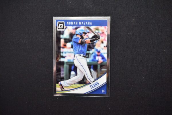 Nomar Mazara baseball card, Texas Rangers.