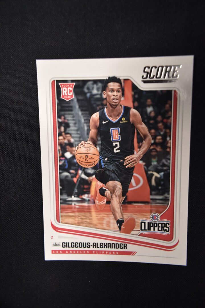 Shai Gilgeous-Alexander, Los Angeles Clippers rookie card.