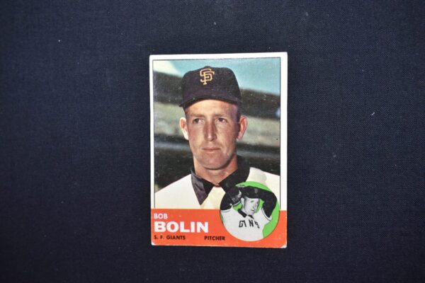 Bob Bolin, San Francisco Giants pitcher card.