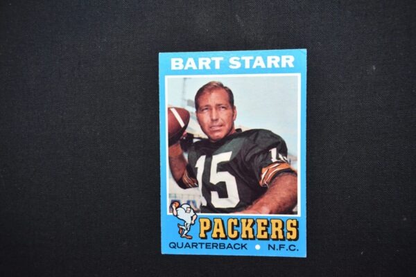 Bart Starr Green Bay Packers football card.