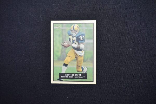 Tony Dorsett football card, Panthers running back.