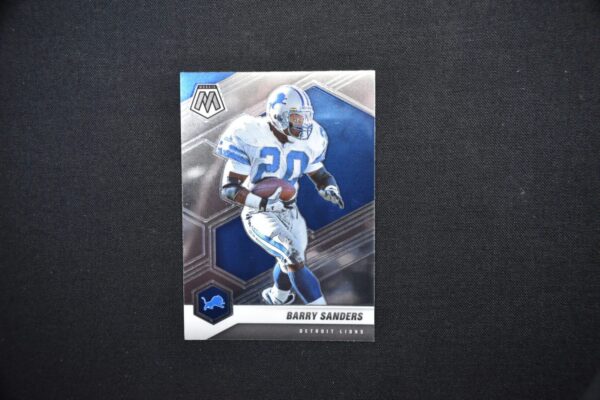 Barry Sanders Detroit Lions football card.