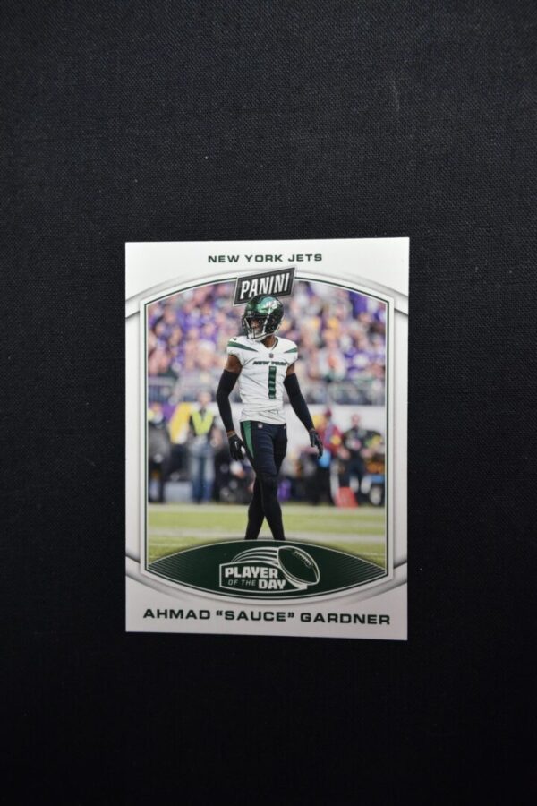 Ahmad "Sauce" Gardner New York Jets football card.