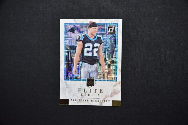 Christian McCaffrey Elite Series football card.