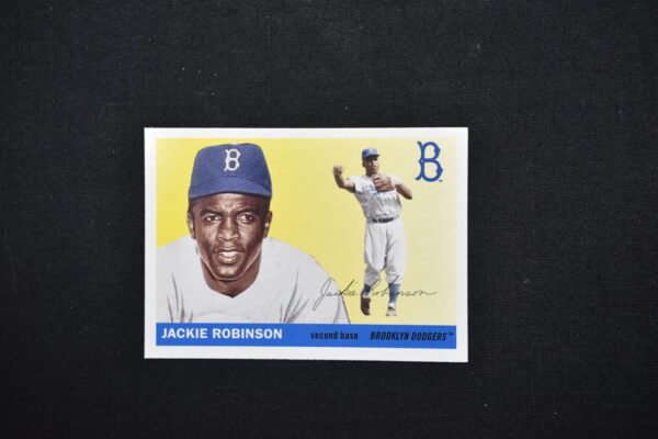 Jackie Robinson Brooklyn Dodgers baseball card.