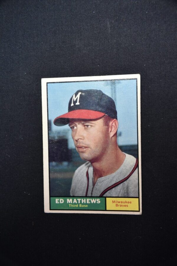 Ed Mathews, Milwaukee Braves baseball card.