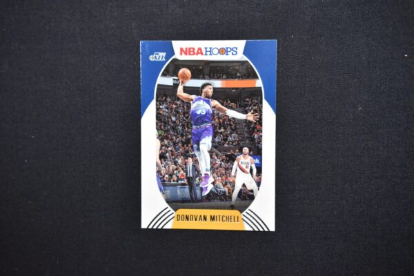 Donovan Mitchell NBA Hoops trading card.