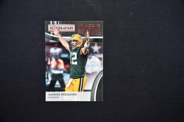 Aaron Rodgers Green Bay Packers trading card.