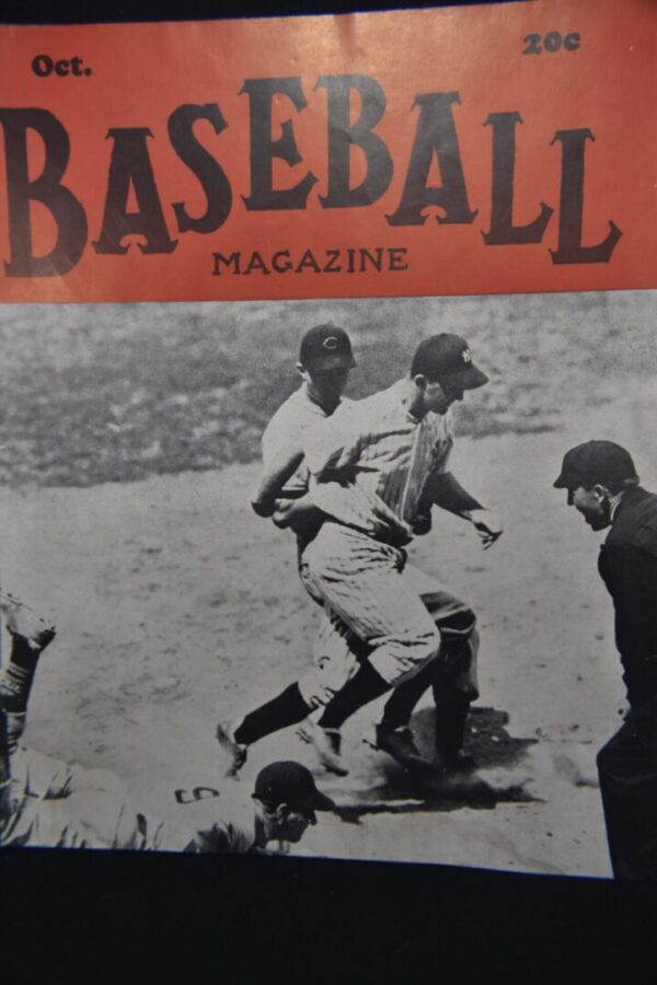 Baseball magazine cover, October, three players.