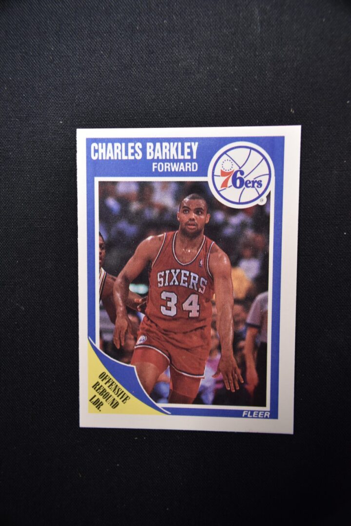 Charles Barkley Philadelphia 76ers basketball card.