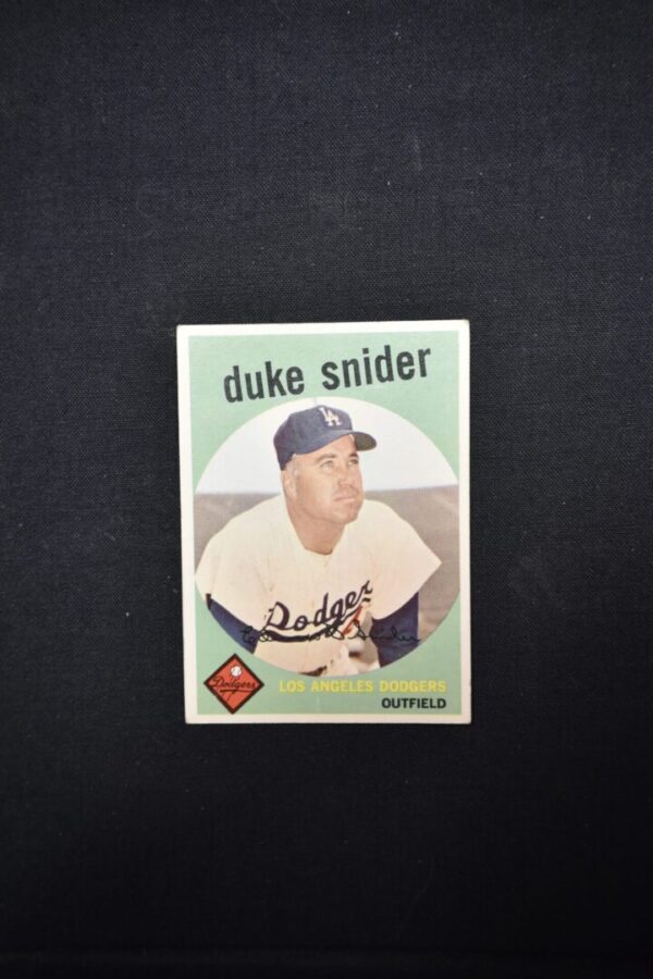 Duke Snider baseball card, Los Angeles Dodgers, outfield.