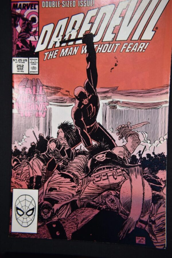 Daredevil comic book cover with action scene.