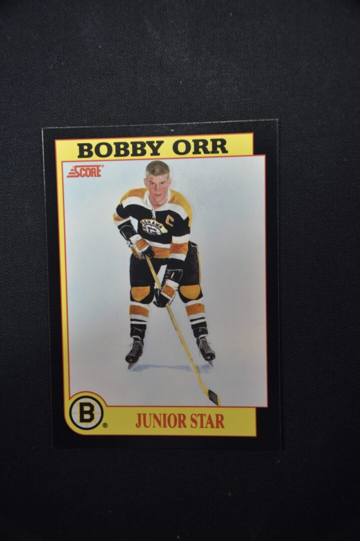 Bobby Orr hockey card, Score Junior Star.