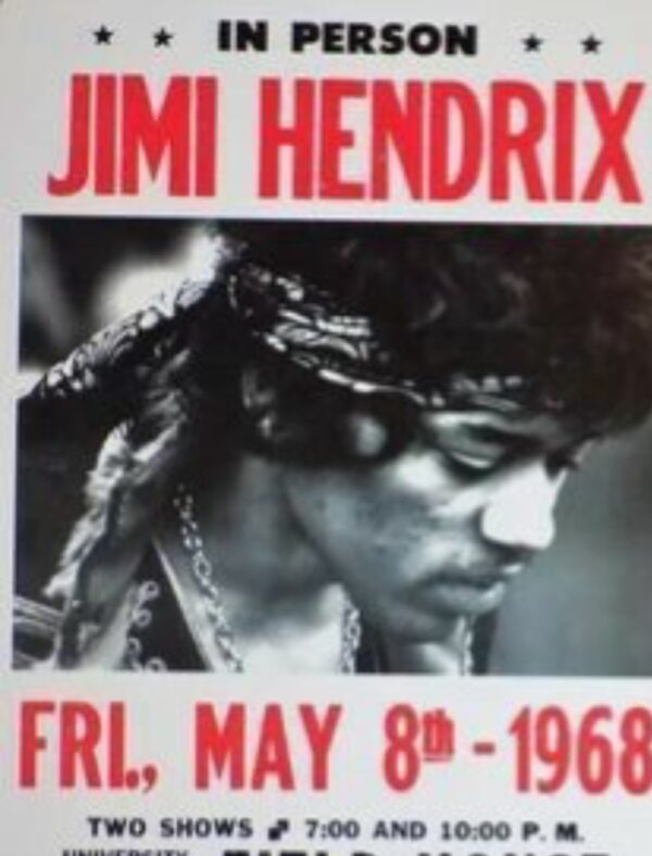 Jimi Hendrix concert poster, May 8th, 1968.